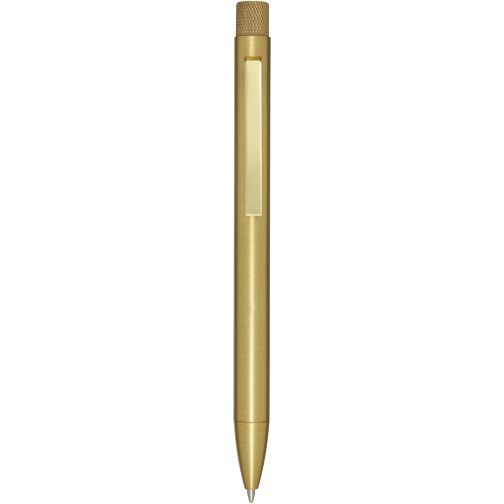 Logotrade promotional product picture of: Beatriz recycled brass ballpoint pen