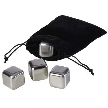 Logo trade promotional products image of: Froz stainless steel ice cubes set