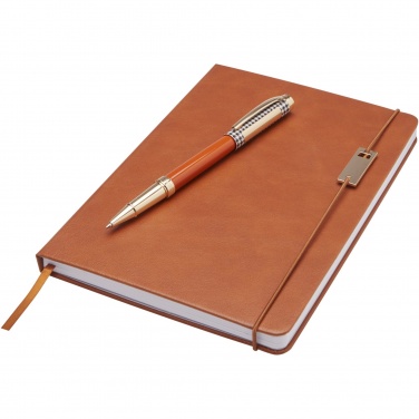 Logo trade corporate gifts picture of: Legato A5 notebook and rollerball pen set 