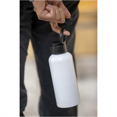 Logo trade promotional products image of: Trinity 600 ml RCS certified recycled aluminium water bottle with RPET lid
