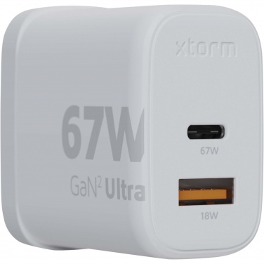 Logo trade corporate gifts picture of: Xtorm XEC067G GaN² Ultra 67W wall charger - UK plug