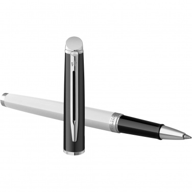 Logotrade promotional giveaway image of: Hemisphere colour blocking rollerball pen with palladium trim