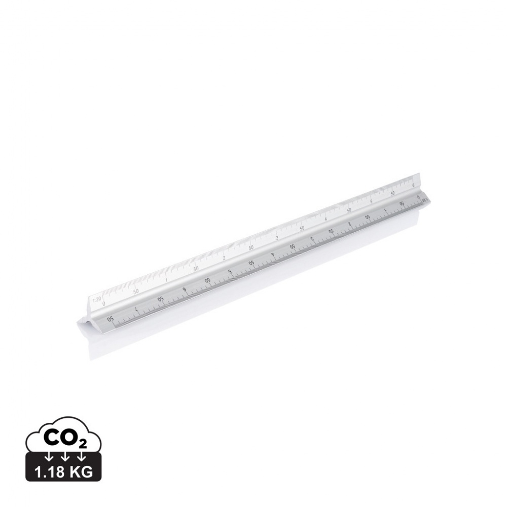Logo trade corporate gifts picture of: Aluminium triangle rule - 30cm