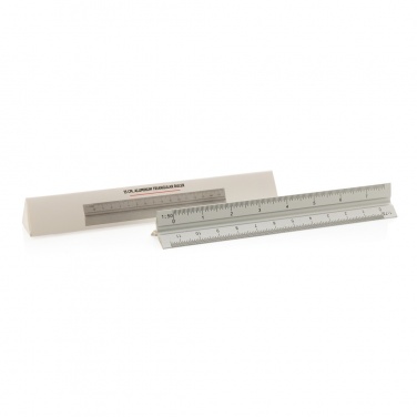 Logo trade promotional merchandise photo of: 15cm. Aluminum triangular ruler