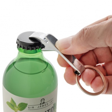 Logo trade promotional product photo of: RCS recycled zinc alloy bottle opener keychain