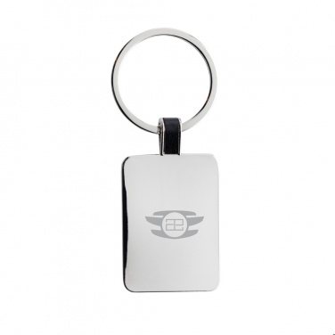 Logotrade business gifts photo of: RCS recycled zinc alloy rectangle keyring