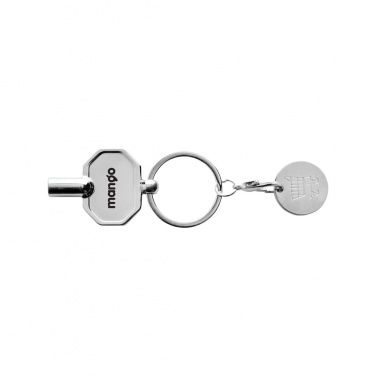Logotrade business gifts photo of: RCS recycled zinc alloy radiator key keychain with coin