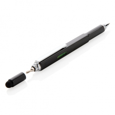 Logo trade promotional giveaways image of: 5-in-1 aluminium toolpen