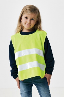 Logo trade advertising product photo of: GRS recycled PET high-visibility safety vest 3-6 years