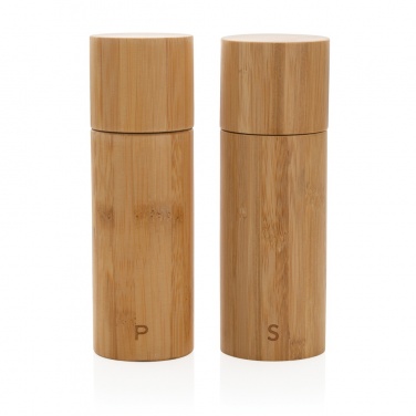 Logo trade promotional products picture of: Ukiyo bamboo salt and pepper mill set