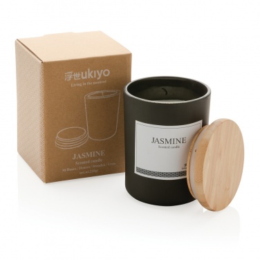 Logo trade promotional items picture of: Ukiyo deluxe scented candle with bamboo lid