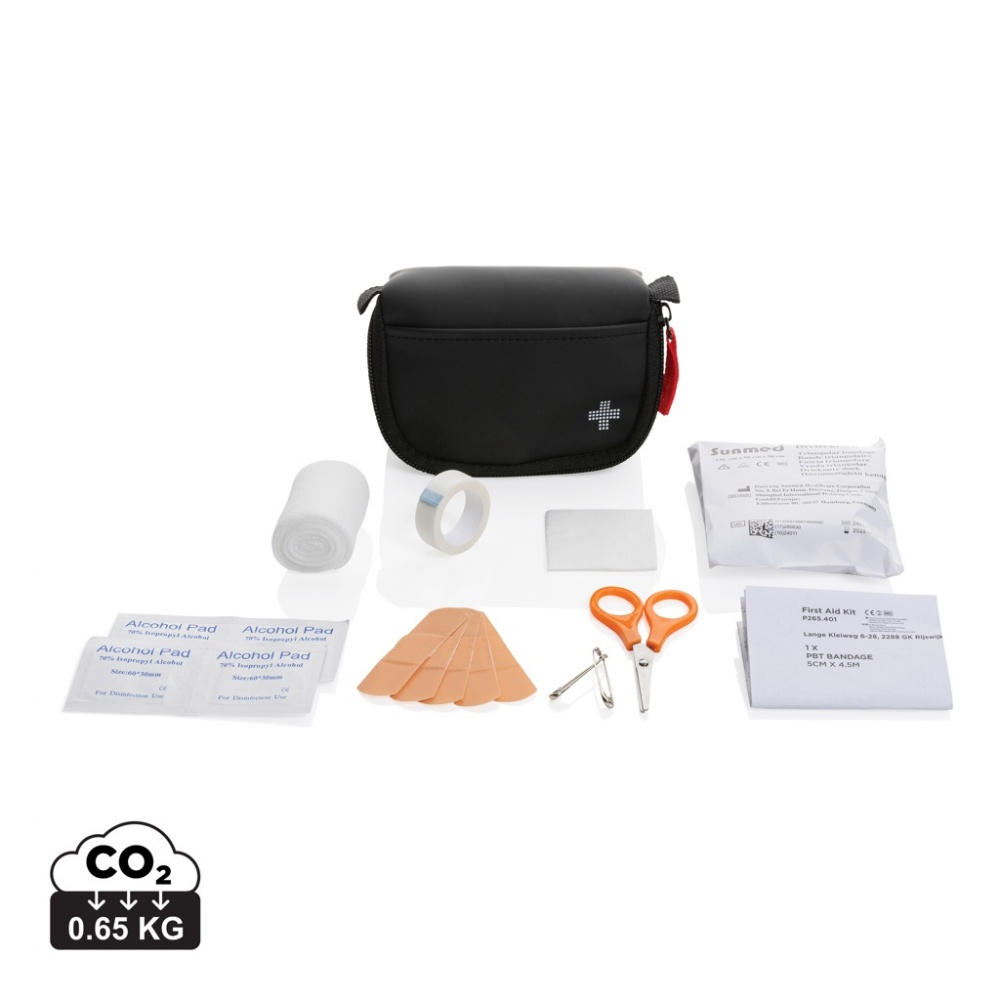 Logotrade business gift image of: RCS recycled nubuck PU pouch first aid set mailable