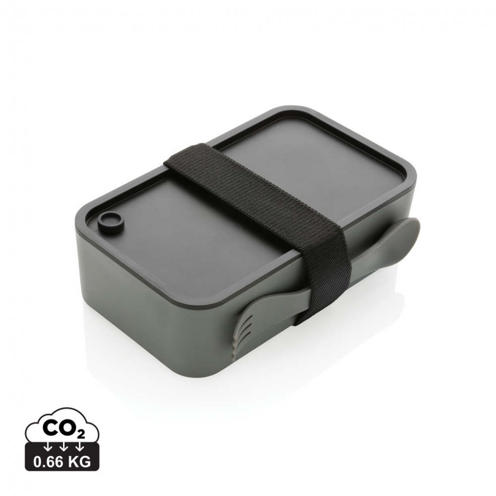 Logotrade advertising products photo of: GRS recycled PP lunch box with spork
