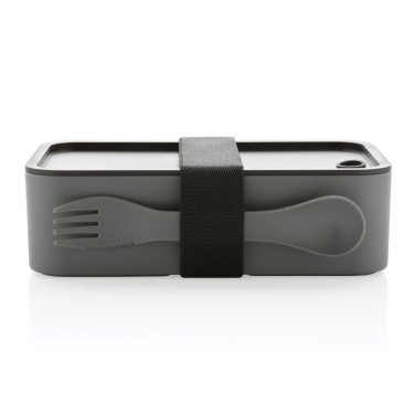 Logo trade promotional products image of: GRS recycled PP lunch box with spork