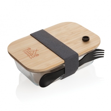 Logo trade advertising product photo of: Glass lunchbox with bamboo lid