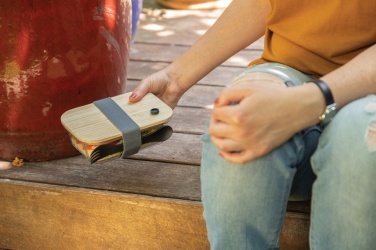 Logo trade corporate gifts picture of: Glass lunchbox with bamboo lid