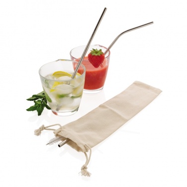 Logotrade promotional product image of: Reusable stainless steel 3 pcs straw set