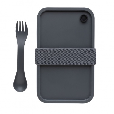Logo trade promotional gifts image of: PP lunchbox with spork