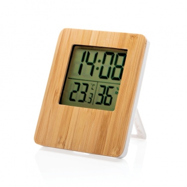 Logo trade advertising product photo of: Bamboo weather station