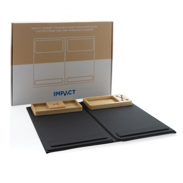 Logotrade promotional gifts photo of: Impact AWARE RPET Foldable desk organizer with laptop stand