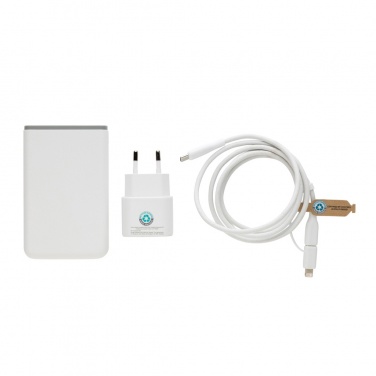 Logotrade promotional giveaway image of: Surge RCS recyled PET 20W type C 3 pcs charging set