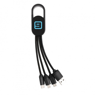 Logotrade promotional items photo of: 4-in-1 cable with carabiner clip