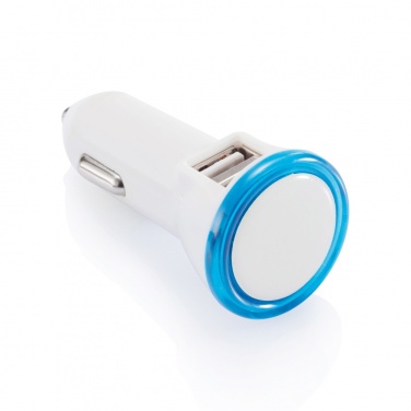 Logo trade promotional gifts picture of: Powerful dual port car charger
