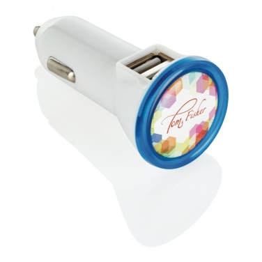 Logo trade promotional gifts picture of: Powerful dual port car charger