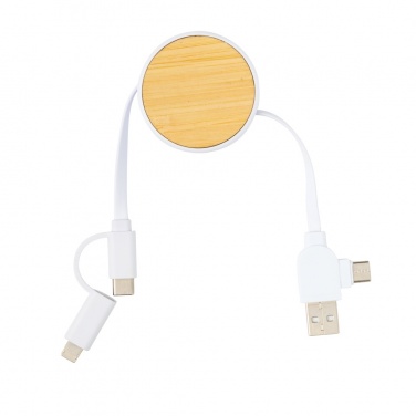 Logotrade promotional merchandise picture of: RCS recycled plastic Ontario 6-in-1 retractable cable