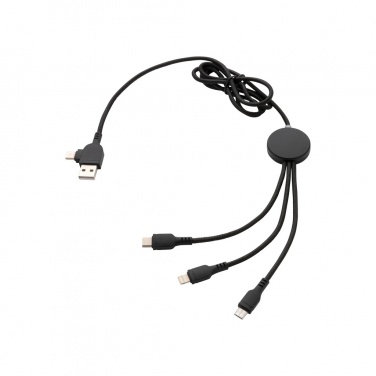 Logotrade promotional product picture of: Light up logo 6-in-1 cable