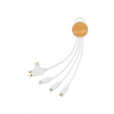 Logo trade promotional products image of: RCS recycled plastic Ontario 6-in-1 round cable