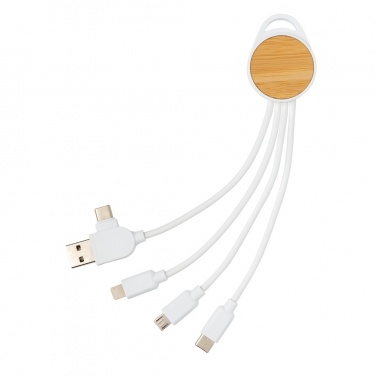Logotrade promotional products photo of: RCS recycled plastic Ontario 6-in-1 round cable