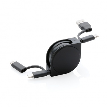 Logo trade promotional gift photo of: RCS standard recycled plastic and TPE 6-in-1 cable