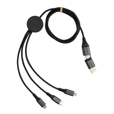 Logo trade advertising products picture of: Terra RCS recycled aluminium 120cm 6-in-1 cable