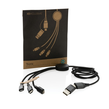 Logo trade promotional products image of: Terra RCS recycled aluminium 120cm 6-in-1 cable
