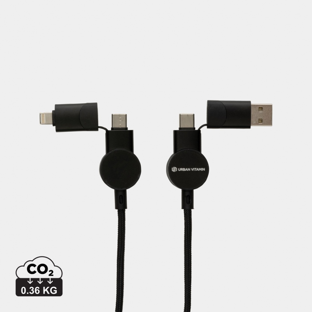 Logotrade promotional gifts photo of: Oakland RCS recycled plastic 6-in-1 fast charging 45W cable