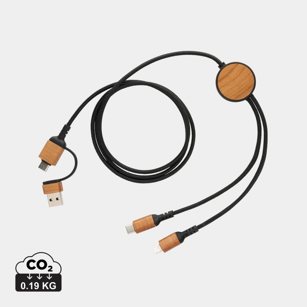 Logo trade promotional items image of: Ohio RCS certified recycled plastic 6-in-1 cable