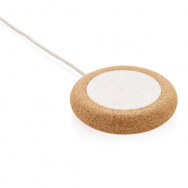 Logotrade promotional item image of: Cork and Wheat 5W wireless charger