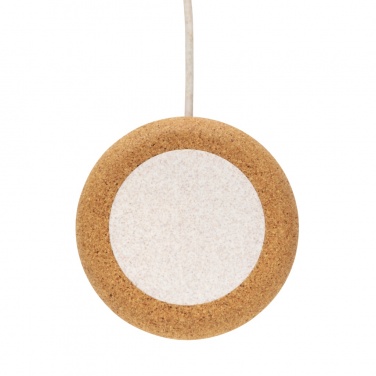 Logotrade promotional giveaways photo of: Cork and Wheat 5W wireless charger
