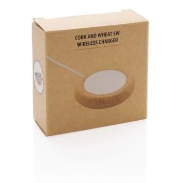 Logotrade promotional products photo of: Cork and Wheat 5W wireless charger