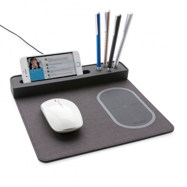 Logo trade promotional giveaway photo of: Air mousepad with 5W wireless charging and USB