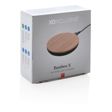 Logo trade corporate gifts picture of: Bamboo X 5W wireless charger