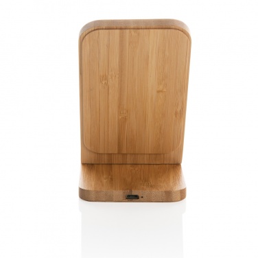 Logotrade advertising product picture of: Bamboo 5W wireless charging stand