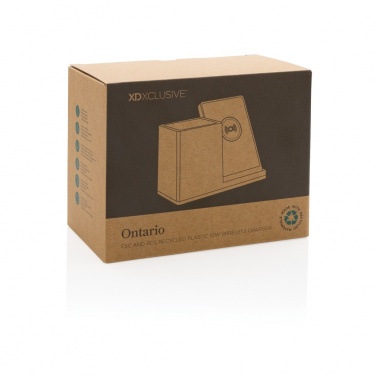 Logotrade promotional gift picture of: Ontario RCS recycled plastic 10W wireless charger