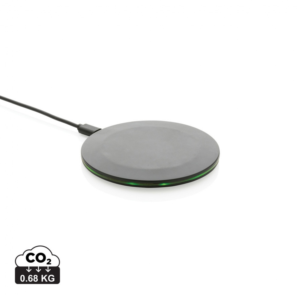 Logotrade corporate gift picture of: RCS recycled plastic 15W Wireless fast charger