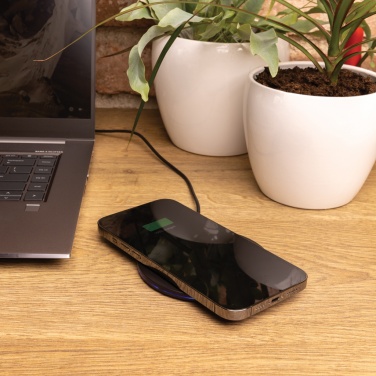 Logo trade advertising products image of: RCS recycled plastic 15W Wireless fast charger