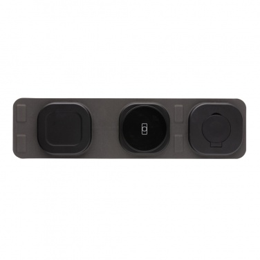 Logo trade promotional giveaways picture of: Swiss Peak RCS rplastic 3-in-1 wireless 15W travel charger