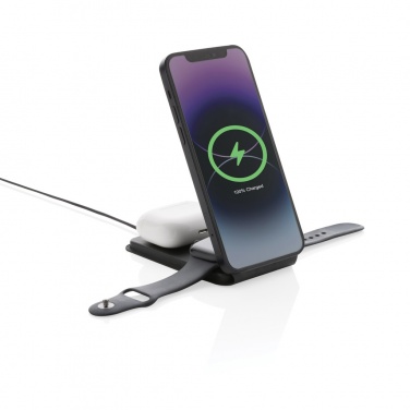 Logotrade business gifts photo of: Swiss Peak RCS rPU 15W  3-in-1 magnetic wireless charger