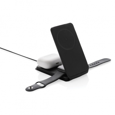 Logo trade promotional items picture of: Swiss Peak RCS rPU 15W  3-in-1 magnetic wireless charger