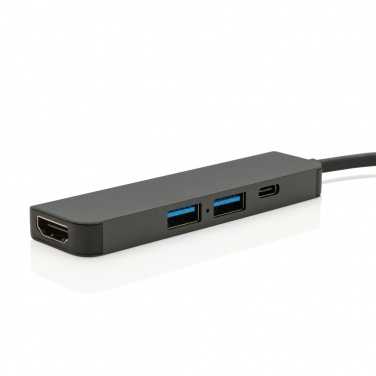 Logo trade promotional giveaway photo of: Terra RCS recycled aluminum hub with HDMI input